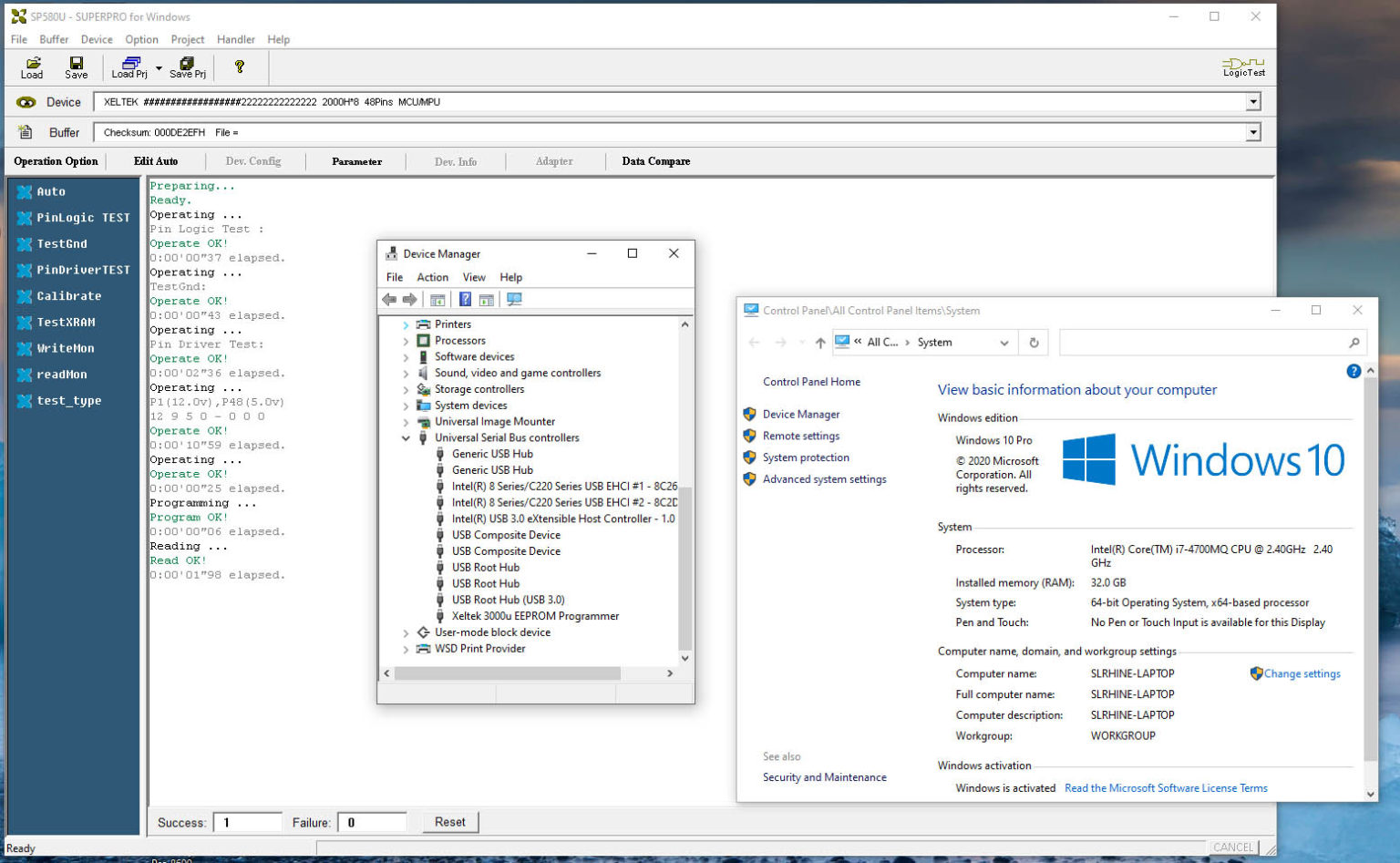Install Xeltek Superpro 280U 580U 3000U Software on Windows 10 X64 ...