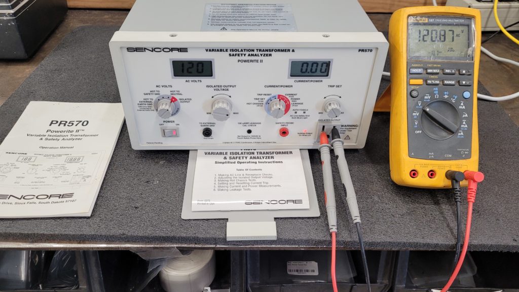 Sencore PR570 Powerite II Variable Isolation Transformer and Safety Analyzer