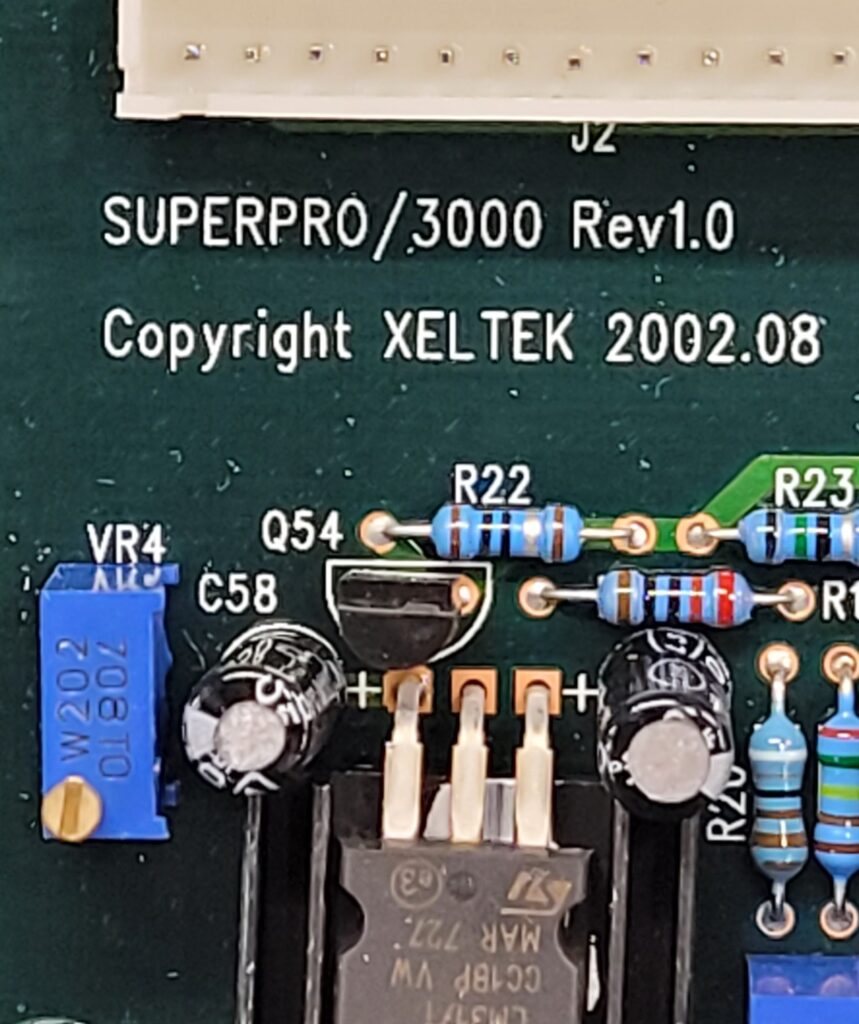 Xeltek Superpro 3000U Voltege Regulator VR4 Contrast Adjust Location