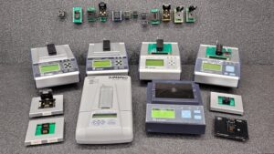 Xeltek Superpro Chip Programmer Farm. 