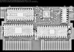 NES-TSROM-06 Super Mario Brothers 3 Cartridge PCB X-ray 